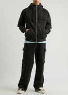 Daily Paper Logo Hooded Cotton Sweatshirt Black