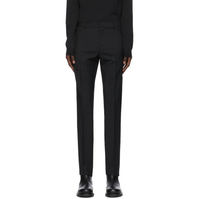 Photo: Valentino Black Wool and Mohair Zip Trousers