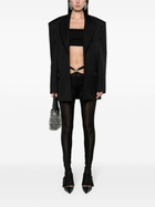 Mugler Black Cut-Out Sheer Leggings