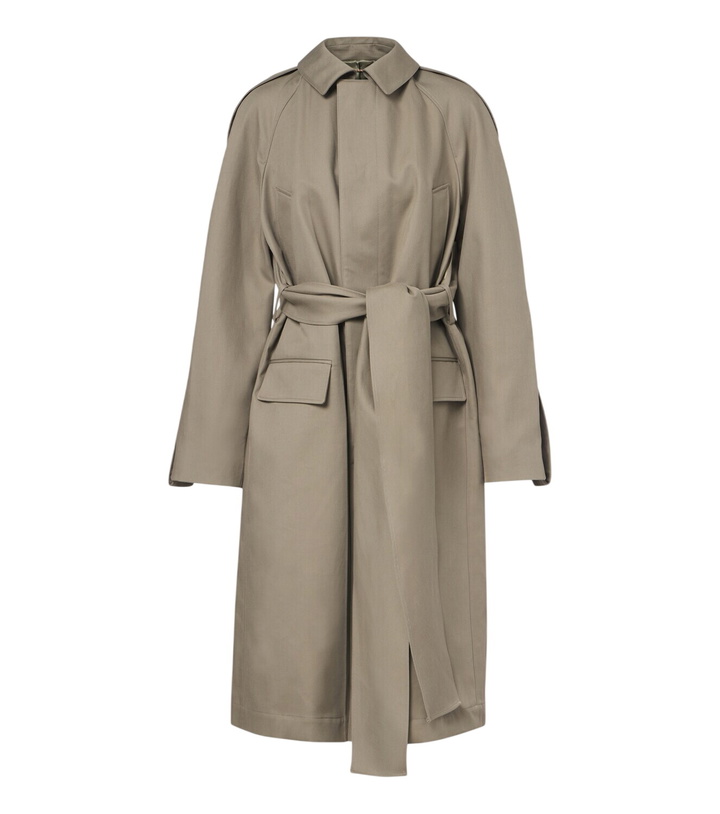 Photo: Victoria Beckham Belted cotton gabardine coat