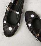 Dolce&Gabbana Odette polka-dot satin ballet flats