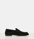 The Row Suede slip-on shoes