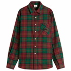 SUNDAYFRUITMARKET Women's Sunday Check Shirt in Green