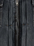 Juun.J Grey Jacket With Wide Notched Revers And Dropped Shoulders In Denim Man