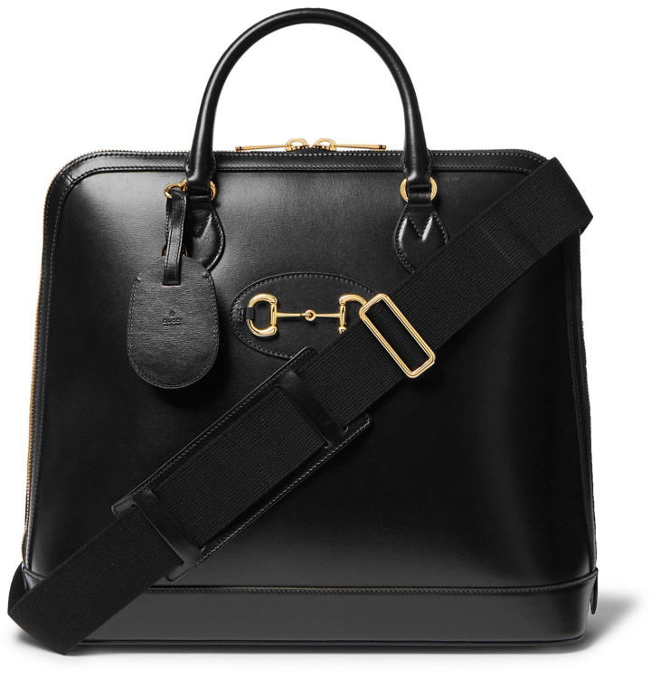 Photo: Gucci - Horsebit Leather Briefcase - Black