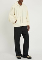 Rick Owens Milk Hooded Wool-blend Jumper Cream