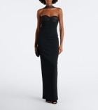 Retrofête Daufine scarf-detail open-back gown