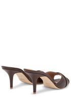 Malone Souliers Perla 70 Embossed Leather Heeled Sandals Brown
