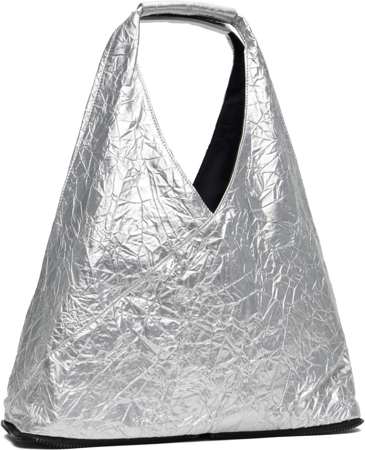 MM6 Maison Margiela Silver Triangle Zip Pouch