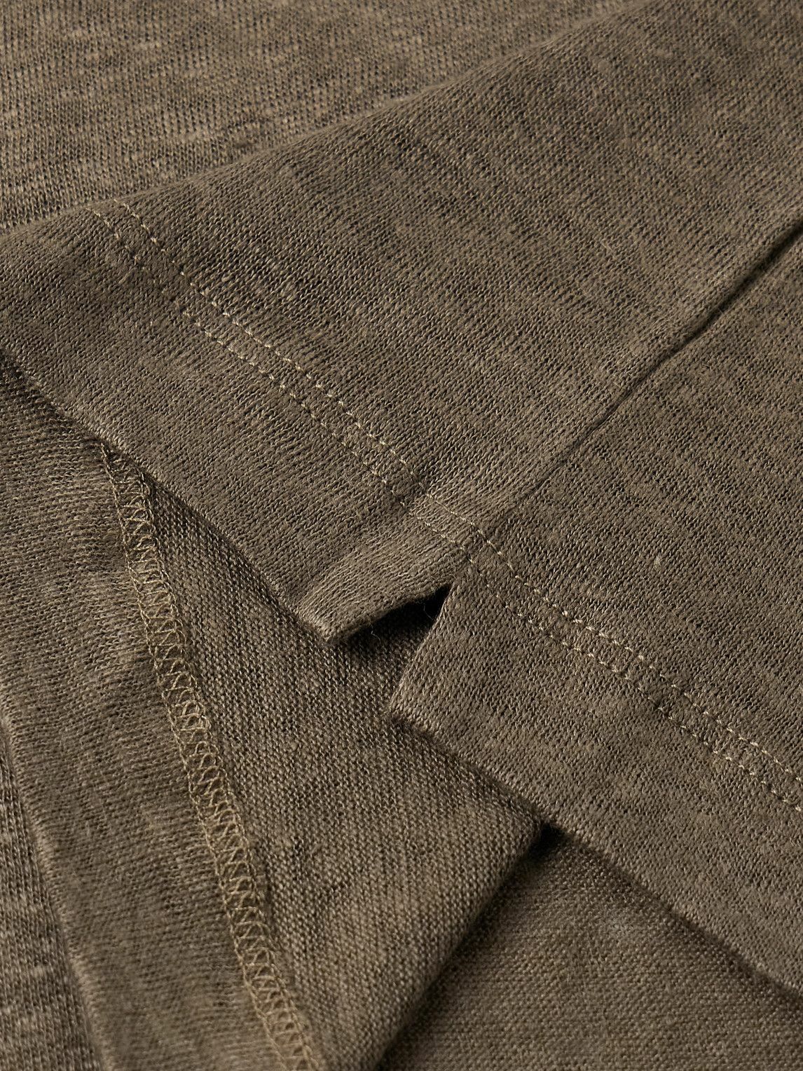 De Petrillo - Linen-Jersey T-Shirt - Brown