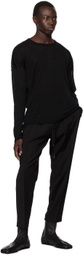 Isabel Benenato Black Drawstring Trousers