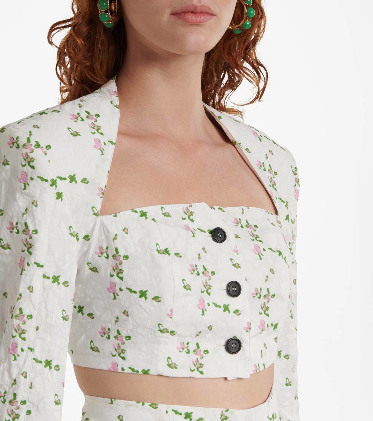 Philosophy di Lorenzo Serafini Floral cotton crop top