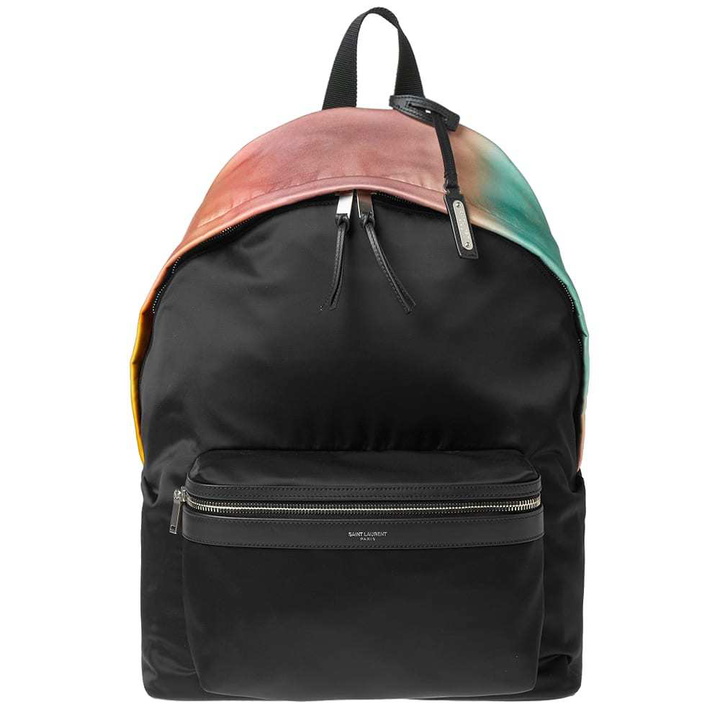 Photo: Saint Laurent Tie Dye Satin Backpack Black