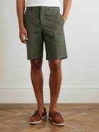 Loro Piana - Jarno Straight-Leg Stretch-Cotton Bermuda Shorts - Green