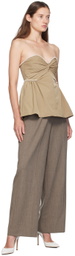 Kika Vargas Beige Hebe Top