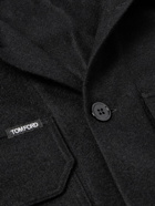 TOM FORD - Logo-Appliquéd Cashmere Overshirt - Black