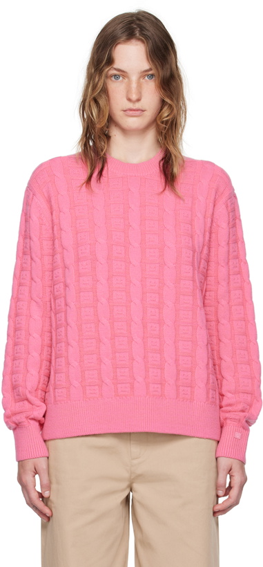 Photo: Acne Studios Pink Cable Sweater