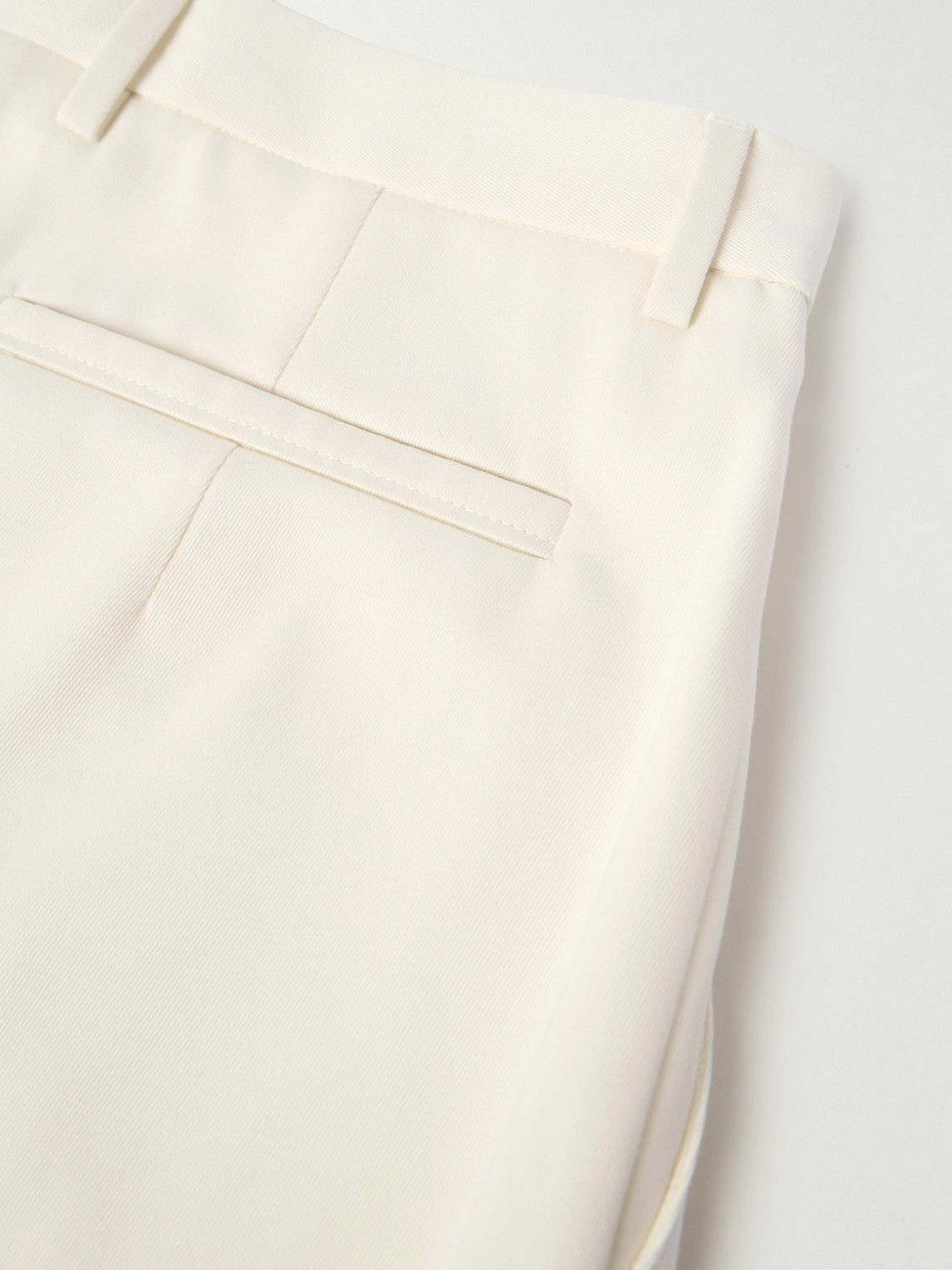 Zegna - Straight-Leg Cotton and Wool-Blend Trousers - White