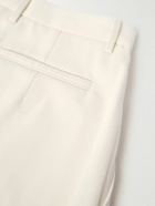 Zegna - Straight-Leg Cotton and Wool-Blend Trousers - White