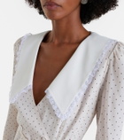 Alessandra Rich Polka-dot silk midi dress