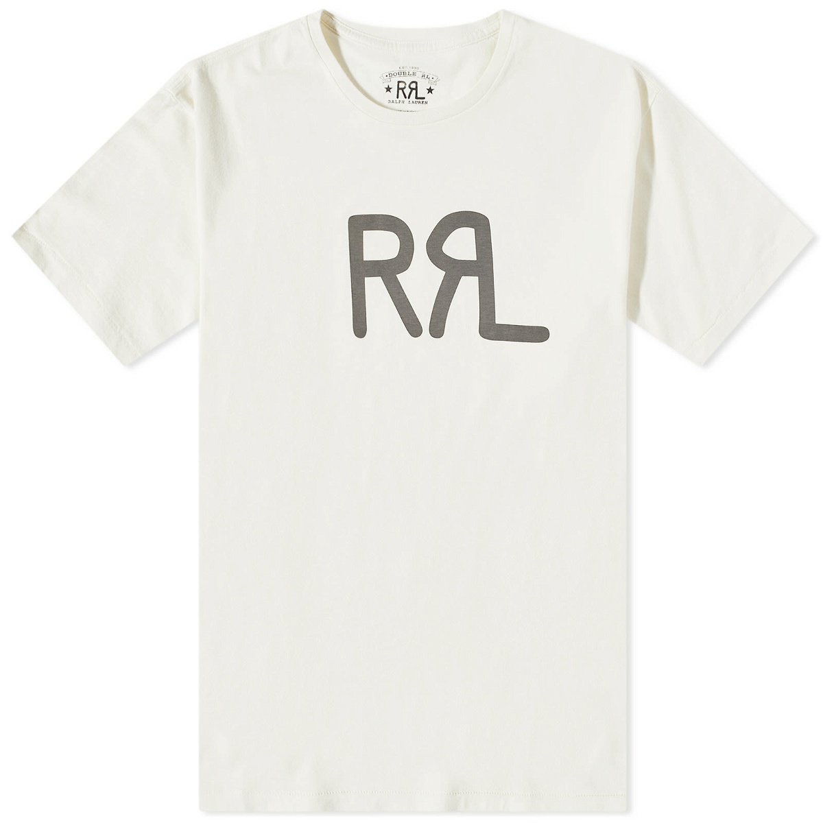 RRL Men's Logo T-Shirt in Paper White RRL