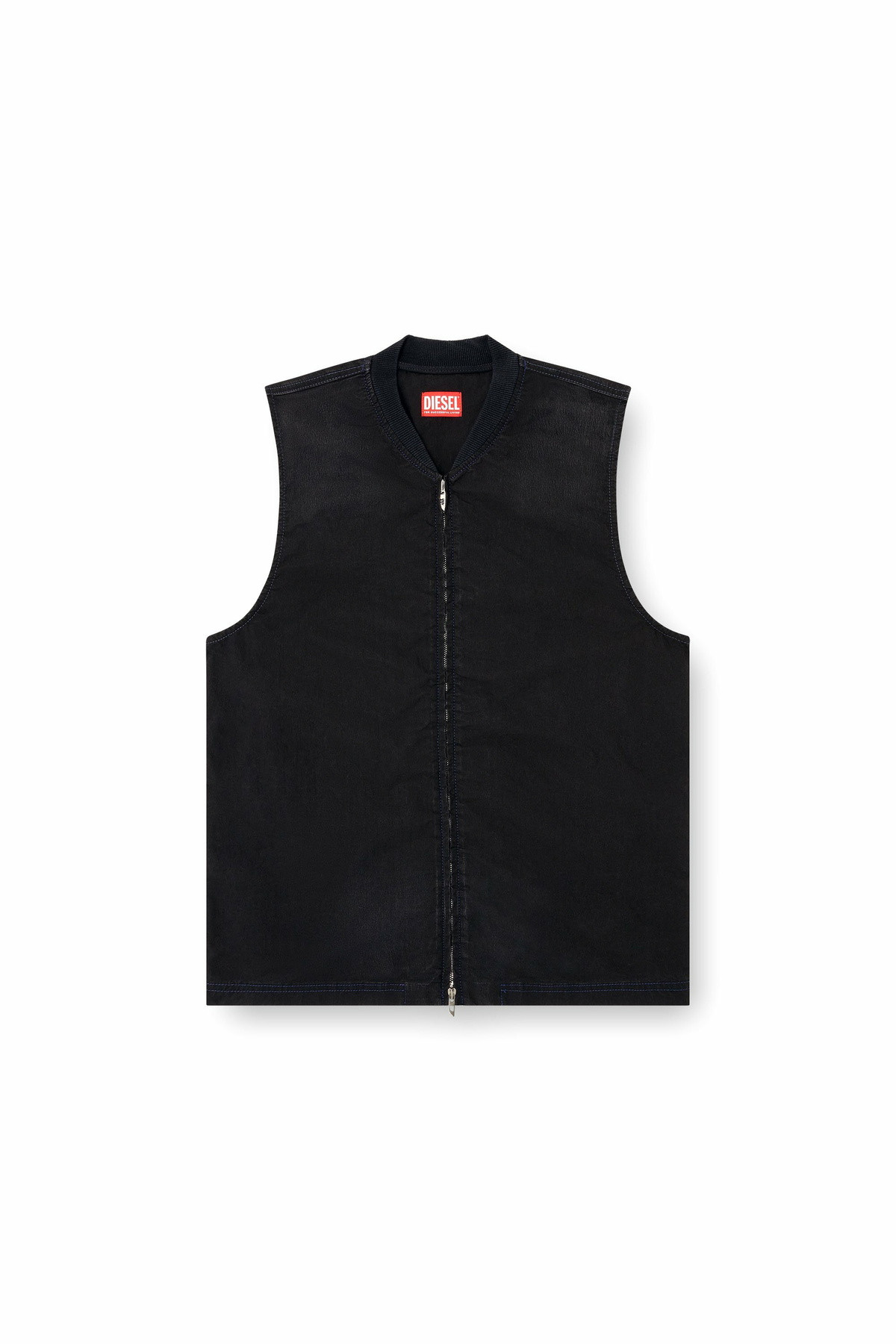 Diesel Sleeveless technical Jogg Jeans vest - T-Shirts - Unisex - Black