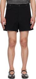 YOHJI YAMAMOTO Black Suspender Slim Shorts