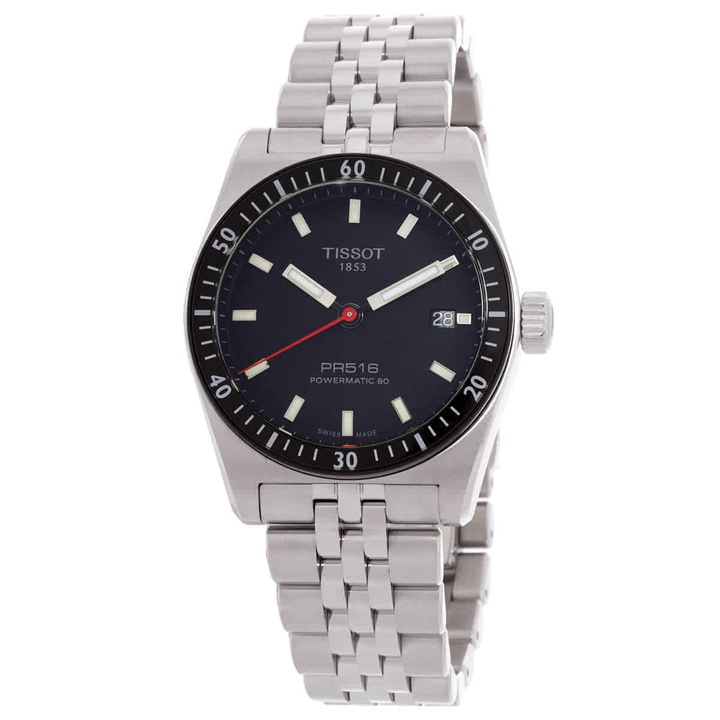 Photo: Tissot PR516 Powermatic 80 Automatic Black Dial Mens Watch T1494071105100