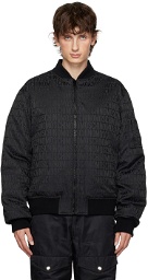 Moschino Black All-Over Bomber Jacket