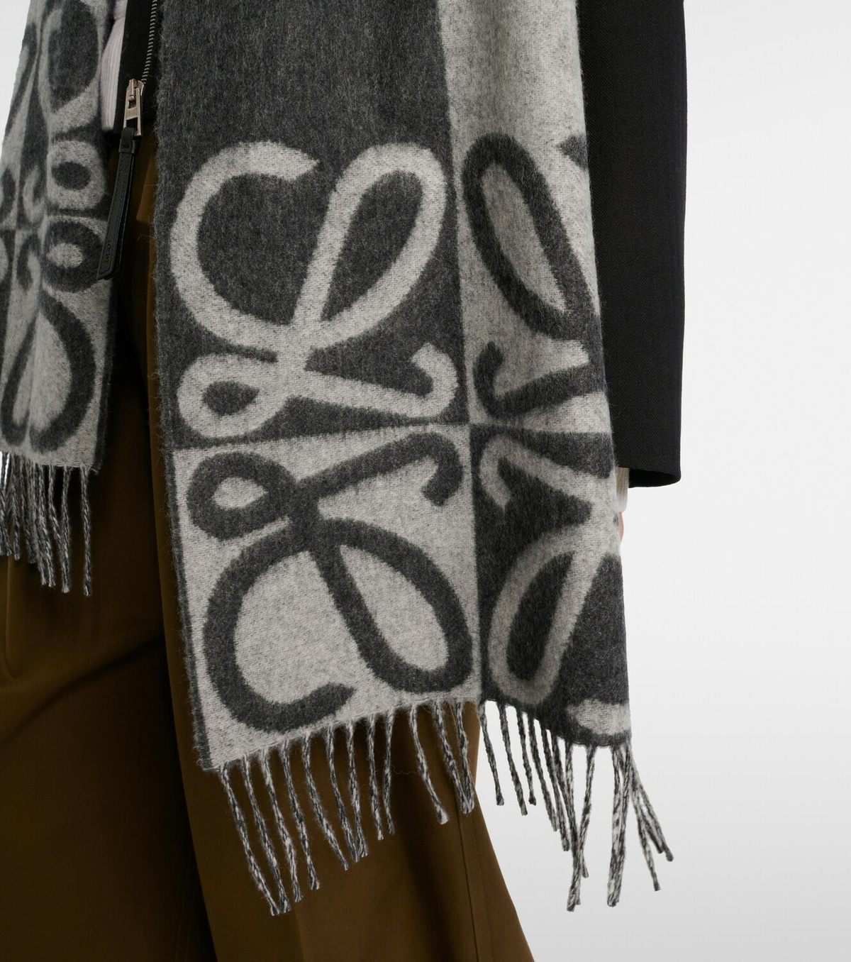 Loewe Anagram wool and cashmere scarf