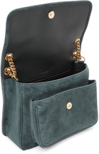 Saint Laurent Blue Suede Medium Niki Bag