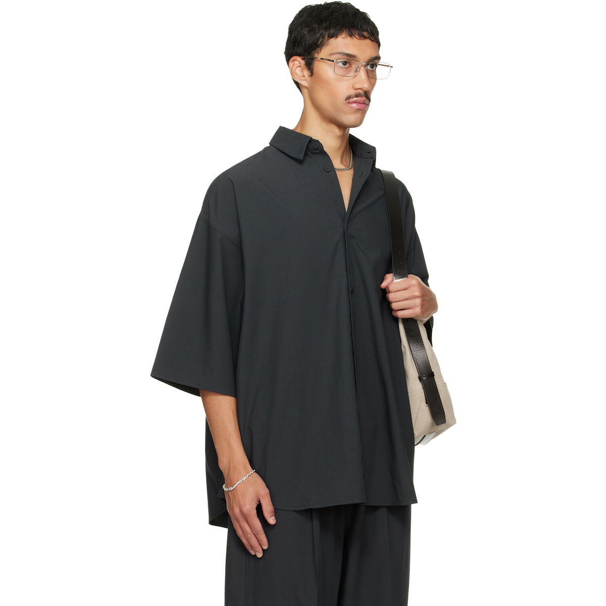 Fear of God ESSENTIALS Black Button Up Shirt