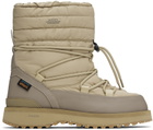 SUICOKE Beige BOWER-TRevab-HI-LACE Boots