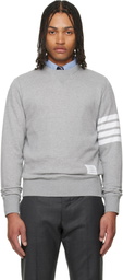 Thom Browne Gray Classic Loopback 4-Bar Sweatshirt