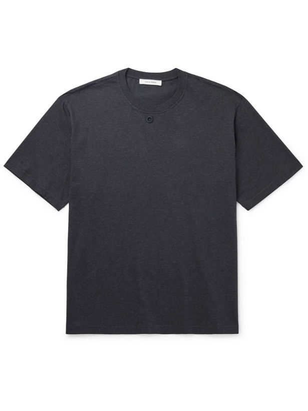 Photo: CRAIG GREEN - Embroidered Cotton-Jersey T-Shirt - Gray
