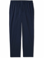 Sunspel - Straight-Leg Cotton-Twill Pyjama Trousers - Blue