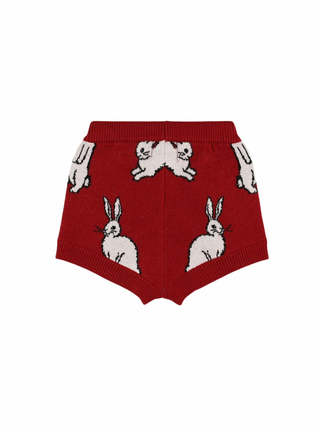 MAISON MANGOSTAN Rabbit Print Viscose Blend Knit Shorts