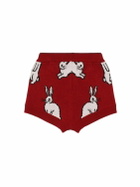 MAISON MANGOSTAN Rabbit Print Viscose Blend Knit Shorts