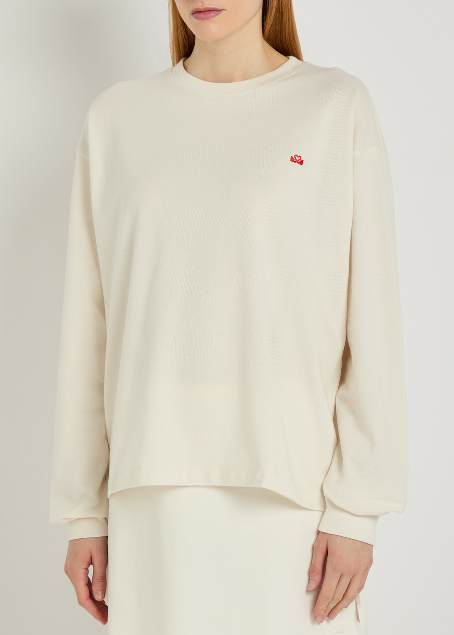 Spence Logo-embroidered Piqué Cotton Racquet T-shirt Off White