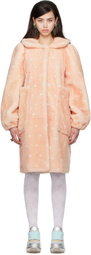 I'm Sorry by Petra Collins SSENSE Exclusive Pink JennyFax Edition Polka Dot Shearling Coat