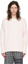 Thom Browne Pink 4-Bar Sweater