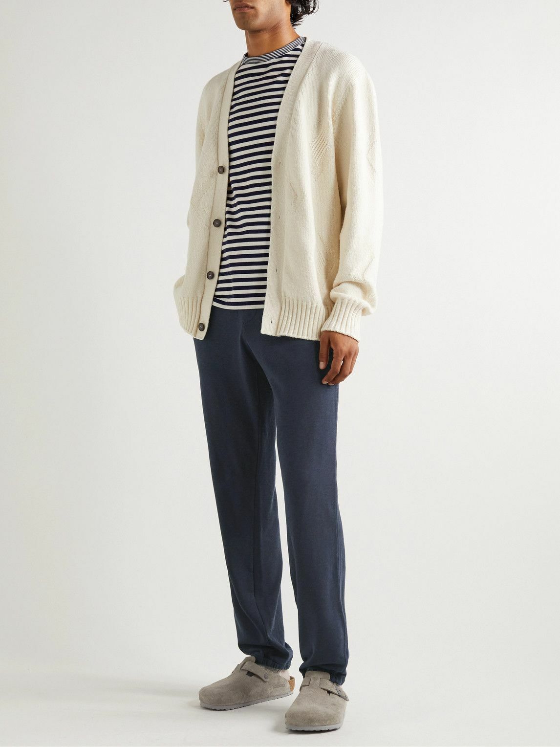 James Perse - Straight-Leg Supima Cotton-Jersey Sweatpants - Blue