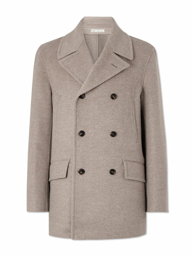 Photo: UMIT BENAN B - Wool and Cashmere-Blend Peacoat - Neutrals