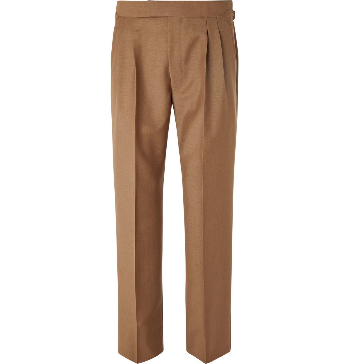 Maximilian Mogg - Pleated Virgin Wool Trousers - Brown
