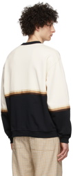 Drôle De Monsieur Off-White & Black 'Le Sweatshirt Drôle Bicolore' Sweatshirt