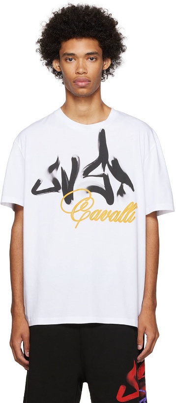 Photo: Just Cavalli White Print T-Shirt