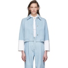 Loewe Blue Embroidered Cuffs Denim Jacket