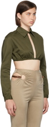 Dion Lee Green E-Hook Bra Shirt