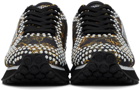 Versace Jeans Couture Black Signature Print Impulse Sneakers