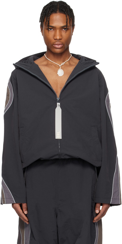 Photo: ERL Black UFO Windbreaker Jacket